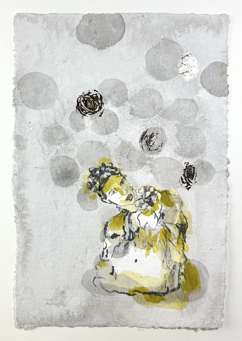 Drawings for Sculpture, Monument p a p e r Ink and reflective Mylar on handmade paper