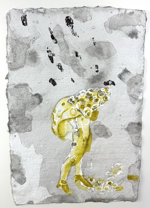 Drawings for Sculpture, Against the Wind p a p e r Ink and reflective Mylar on handmade paper