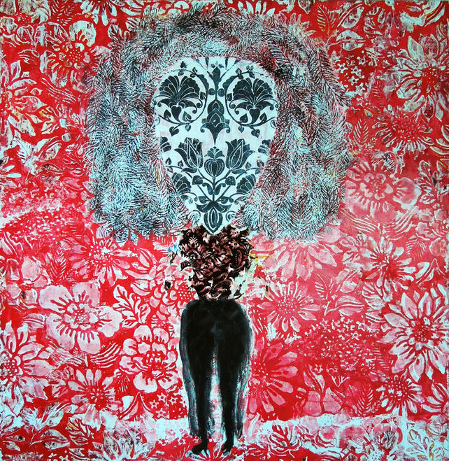 Stage Recent Large Paintings Silkscreen, collage and acrylic and on canvas