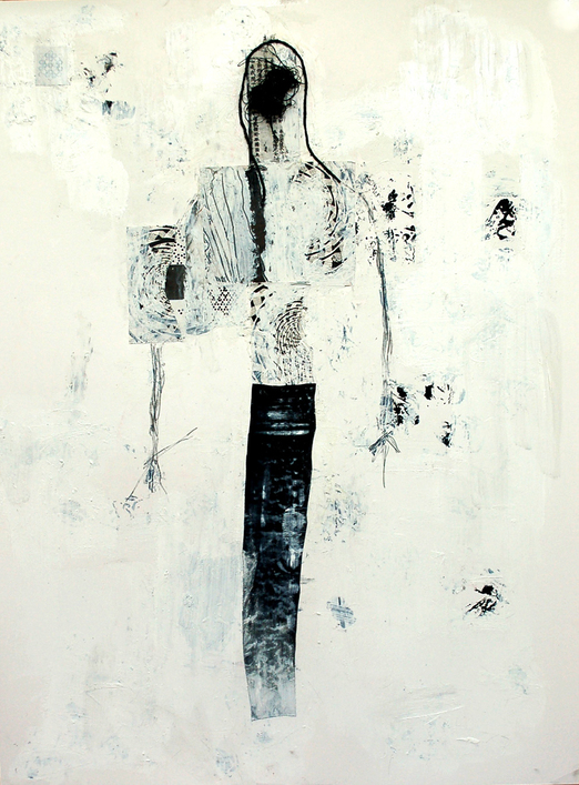 "Self Portrait" Jill Kirschen Works on Paper Oil Pastel, Graphite, Acrylic