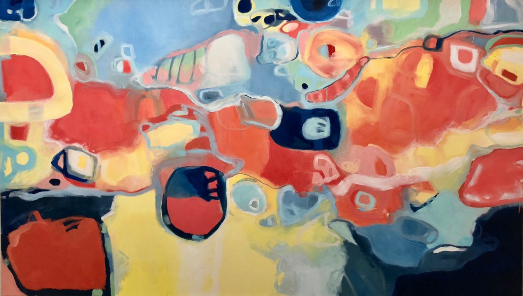 "Follow Me" Jill Kirschen Recent Work Oils and Oils Sticks on Canvas
