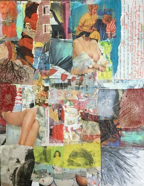 "Retrograde 2019" Jill Kirschen Mixed Media Mixed Media on Paper