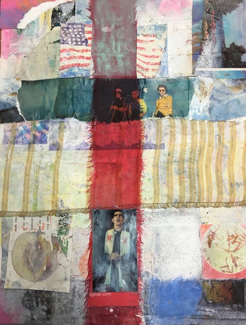 "American Derangement" Jill Kirschen Mixed Media Mixed Media on Paper