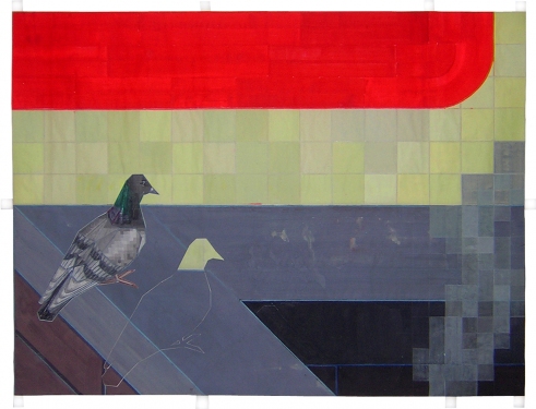 John Hodany SMALL WORKS ON PAPER-MORE COMING SOON acrylic on paper inlay