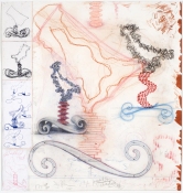 John Newman  Drawing - 2004-2008 colored pencil, pencil, ink, conte crayon, chalk, collage
