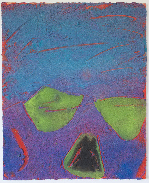 Untitled Jon Marshalik 2016 synthetic polymers and sand on paper