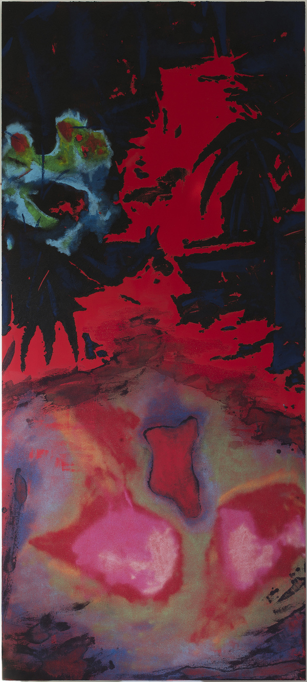 Untitled (jungle view) Jon Marshalik 2017 synthetic polymers and sand on panel