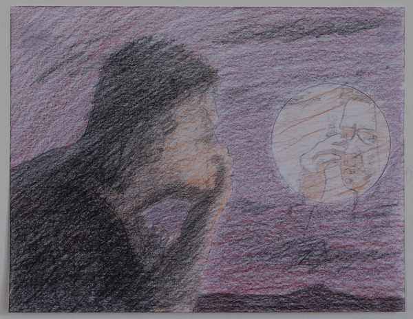 Mirror/Terminator Jon Marshalik Drawing Store colored pencil on paper