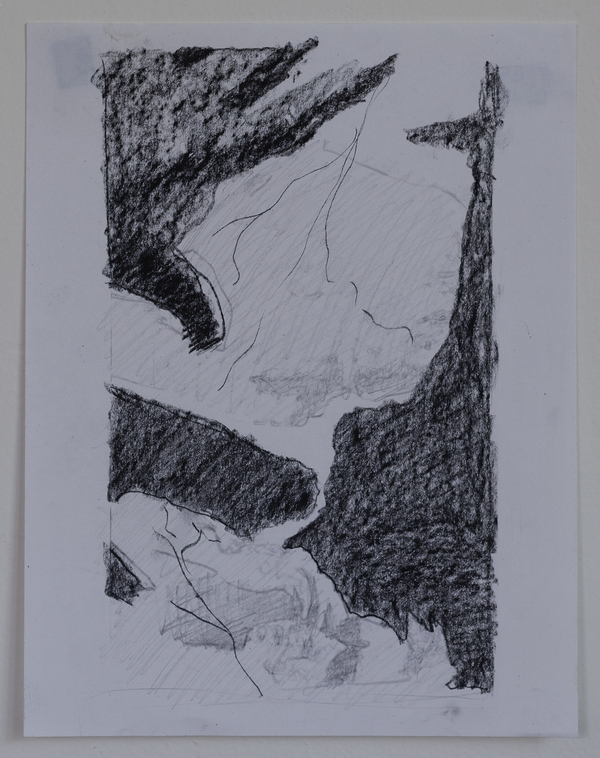 Mirror/Terminator Jon Marshalik Drawing Store charcoal and graphite on paper