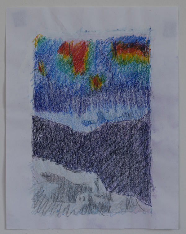 Mirror/Terminator Jon Marshalik Drawing Store colored pencil and gauche on paper