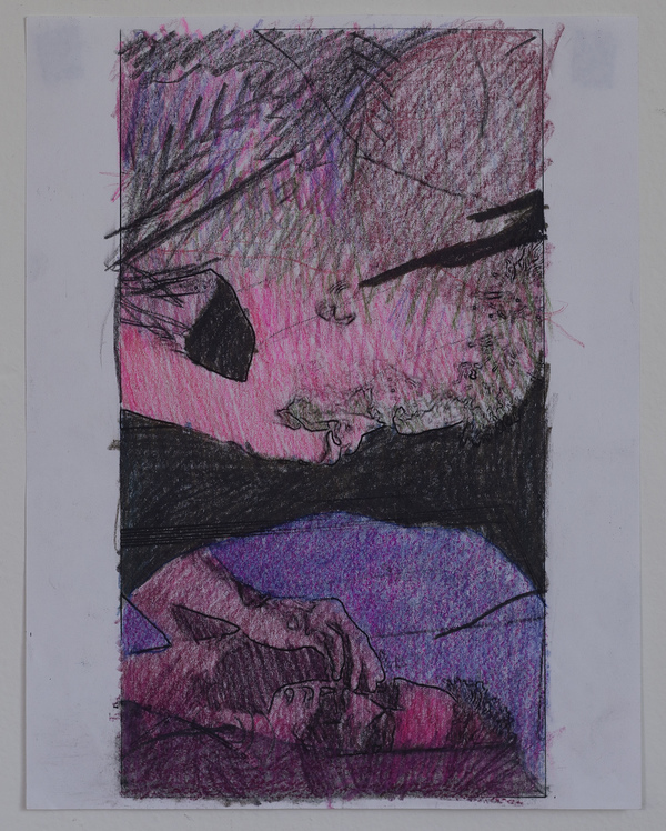 Mirror/Terminator Jon Marshalik Drawing Store colored pencil on paper