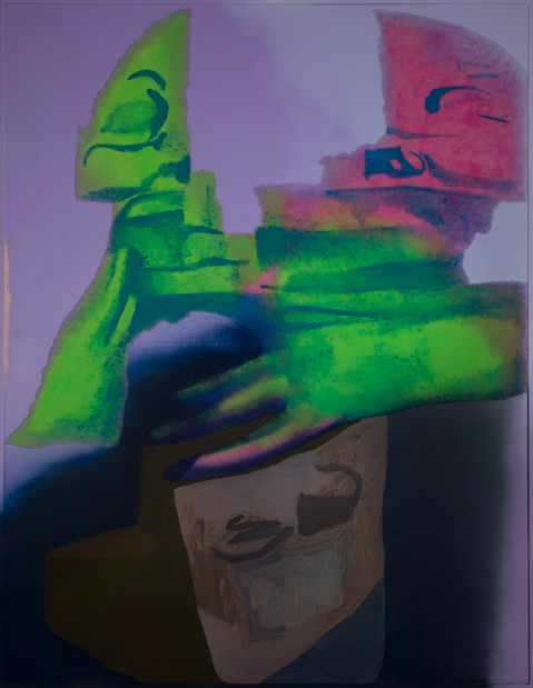 Disguise Jon Marshalik 2015 Synthetic Polymers and rock on panel