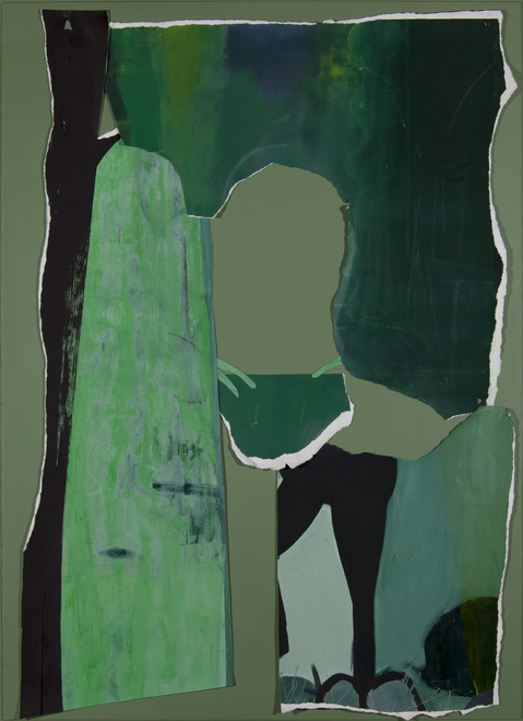 Sighting II Jon Marshalik 2015 Oil on paper, synthetic polymers on panel