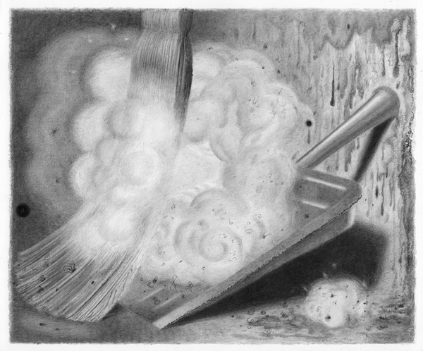 Dust, 2015. Graphite on clay-coat paper, 7.625 x 9.25 inches Drawings, 2015