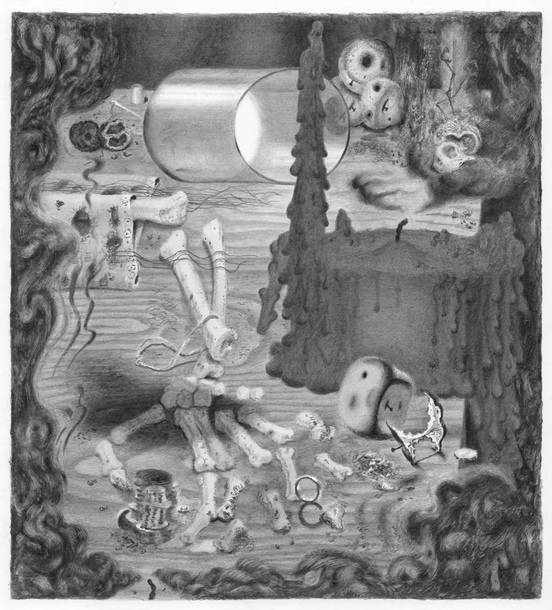 Thus Gone, 2015. Graphite on clay-coat paper, 9.5 x 8.625 inches Drawings, 2015
