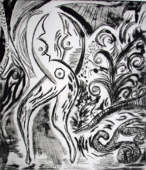 Animated Tool Intro to Printmaking Drypoint on Plexiglass