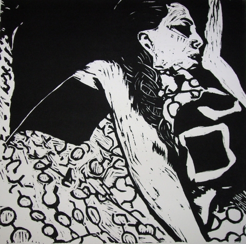 Seven Deadly Sins- Sloth Intro to Printmaking Woodcut