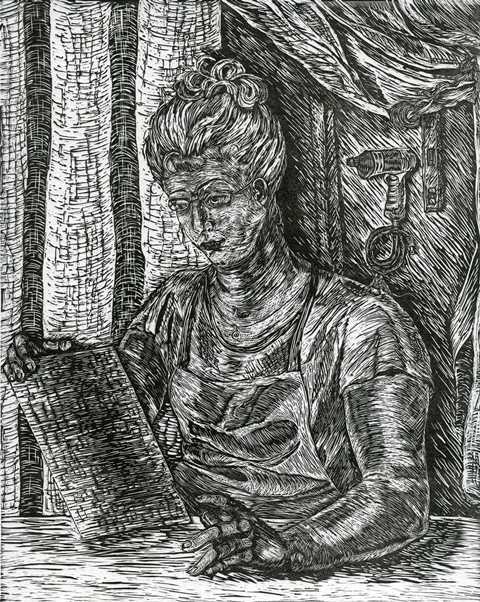 Sibylla Europaea Self Portrait Series Plasitic Engraving