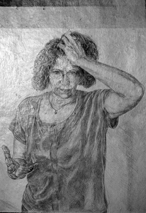 Self Portrait Self Portrait Series Silverpoint on Tarpaper