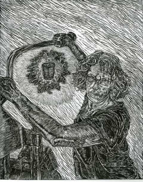Sibylla Tiburtina Self Portrait Series Plastic Engraving