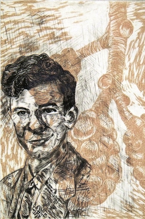 El Self Portrait Series Metal and Plastic Engraving