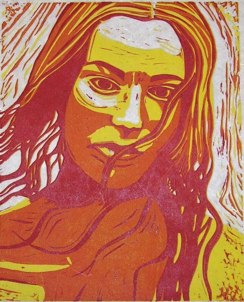 Reductive Color Intro to Printmaking Linocut