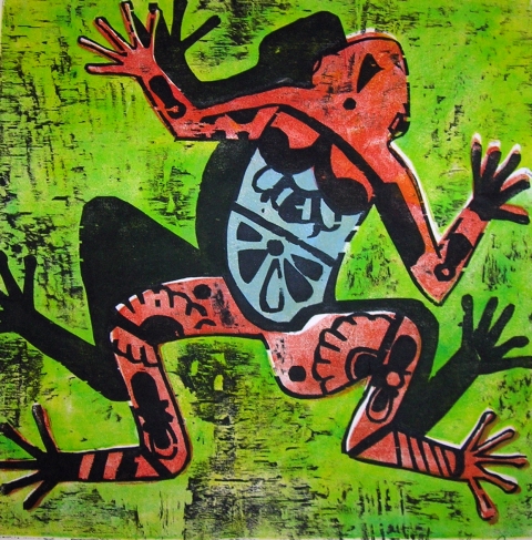 Additive Color Intro to Printmaking Woodcut