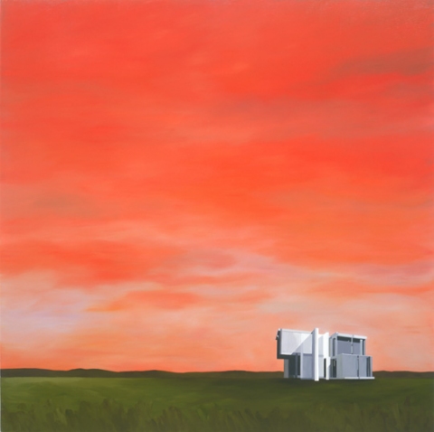 Eisenman Landscape (Frank Residence) House Paintings + Drawings (1998 - 2002) Oil on panel