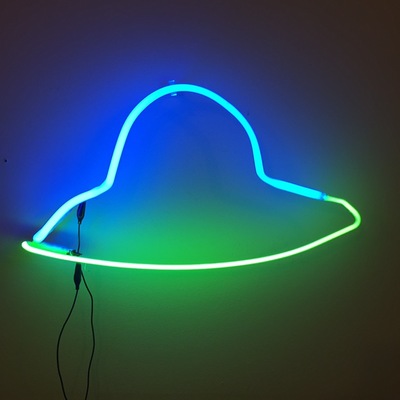 Sky & Emerald Spaceship, 2016 NEON