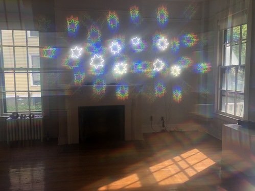 SAD Pows Wall (Diffraction), 2018 NEON