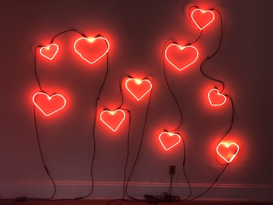 Neon Hearts Wall, 2018 NEON