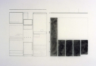  Agnes Martin Obituary Project (2005-) pencil and charcoal on mylar