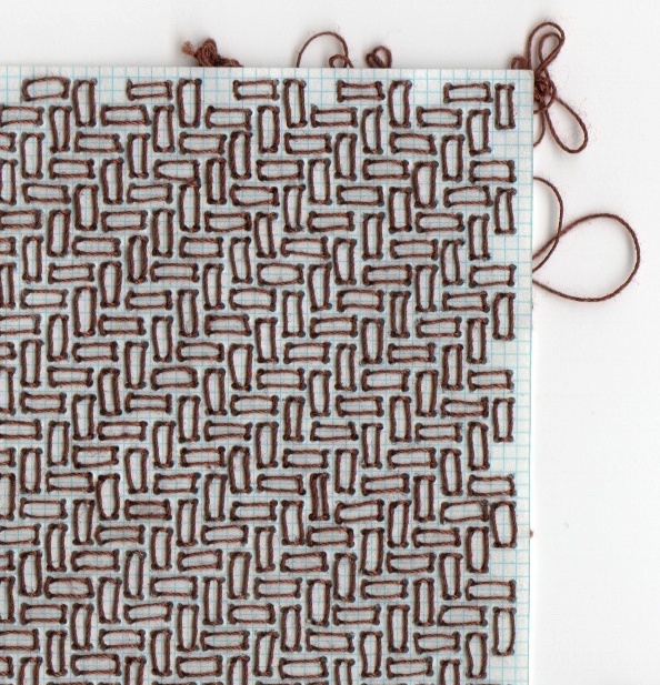 Parquet Floor #1 (detail) Stitch Works stitched graph paper