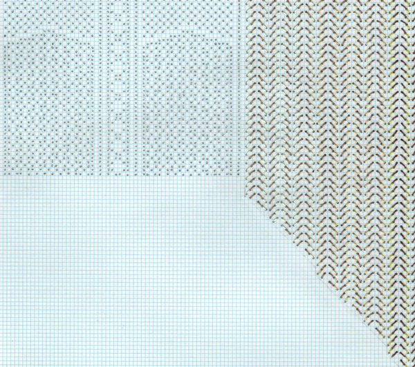 Curtains #1 (detail) Curtains Series stitched graph paper