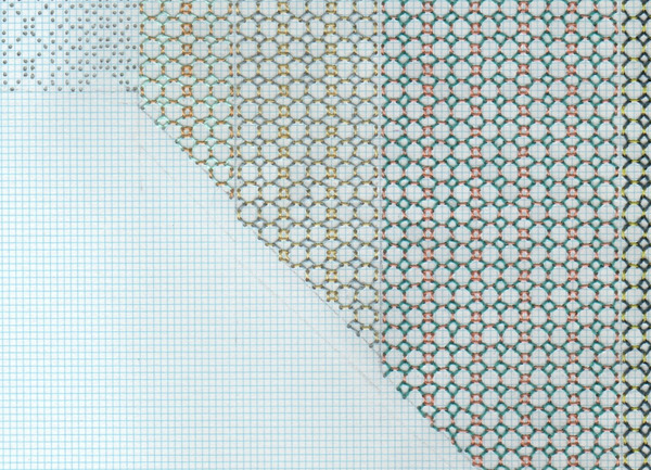 Curtains #3 (detail) Curtains Series stitched graph paper