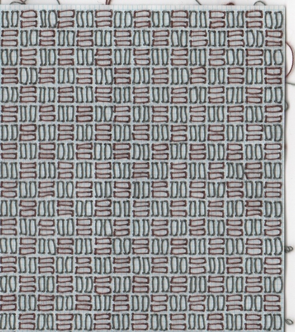Parquet Floor #2 (detail) Stitch Works stitched graph paper