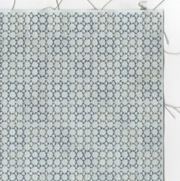 Tile Floor #1 (detail) Stitch Works stitched graph paper