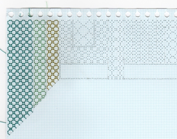 Curtains #6 (detail) Curtains Series stitched graph paper