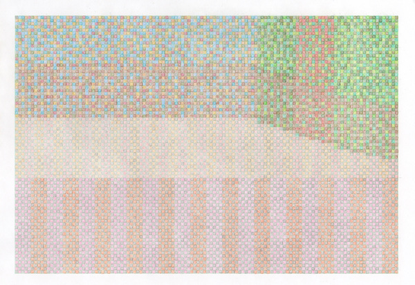 Small Stage no.10 Small Stages colored pencil on graph paper