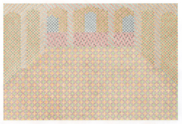 Small Stage no. 8 Small Stages colored pencil on graph paper