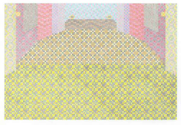 Small Stage no. 7 Small Stages colored pencil on graph paper