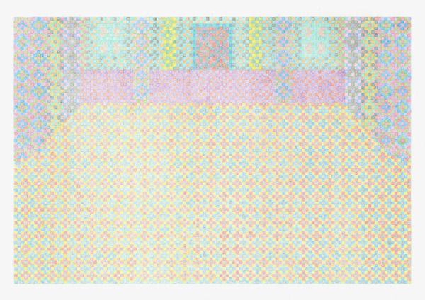 Small Stage no. 6 Small Stages colored pencil on graph paper