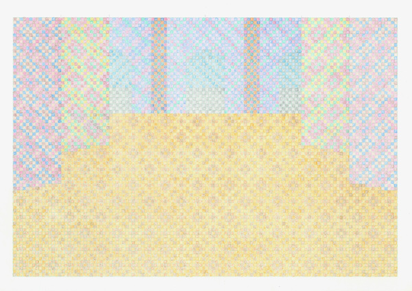 Small Stage no. 5 Small Stages colored pencil on graph paper