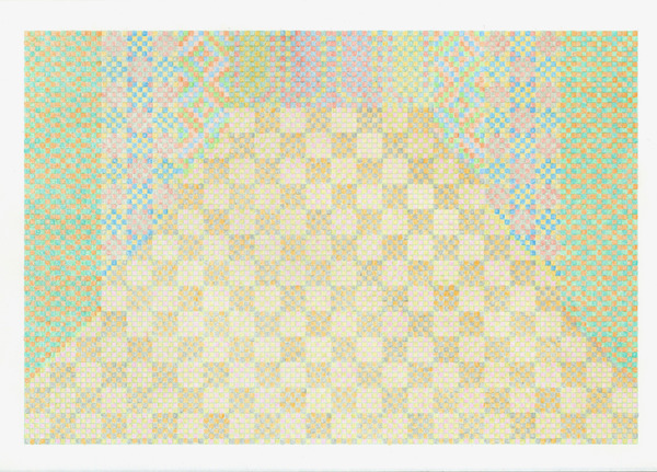 Small Stage no. 1 Small Stages colored pencil on graph paper