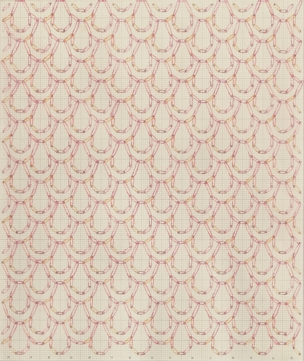 Drapes The Studio Sale colored pencil on graph paper