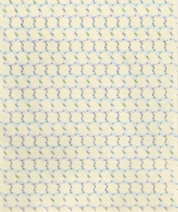Fence The Studio Sale colored pencil on graph paper