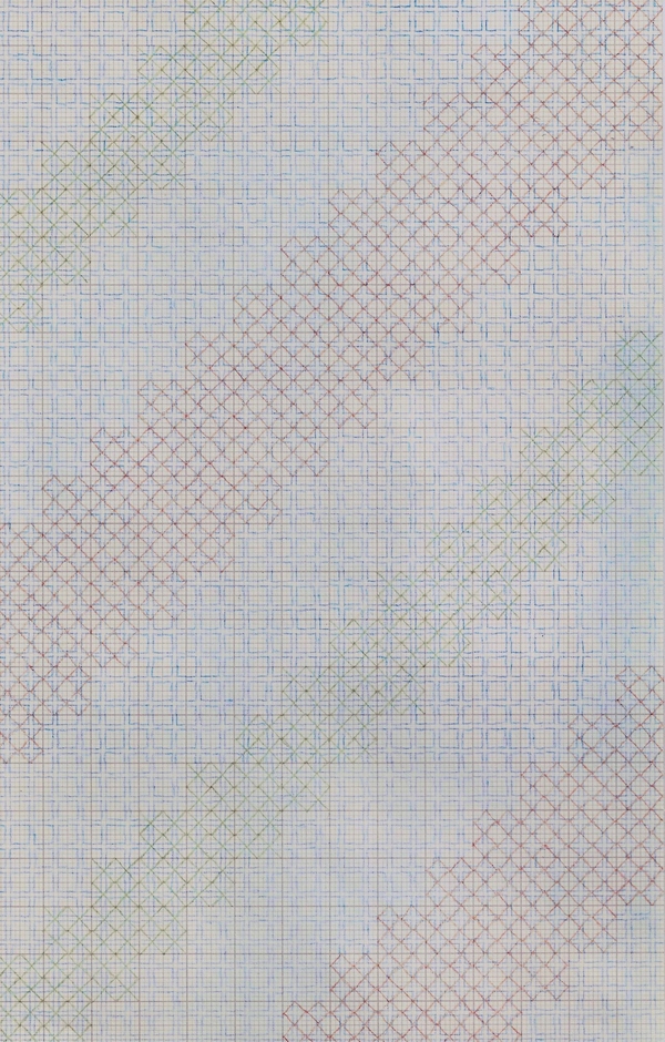 Untitled The Studio Sale colored pencil on graph paper