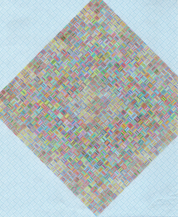 Northcote Quilt The Studio Sale colored pencil on security envelope