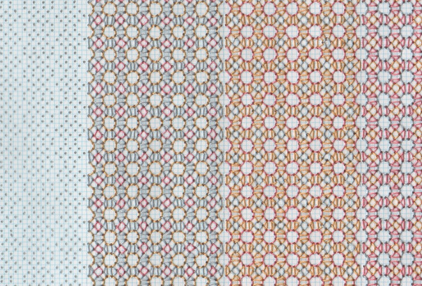 Curtains #10 (detail) Curtains Series stitched graph paper