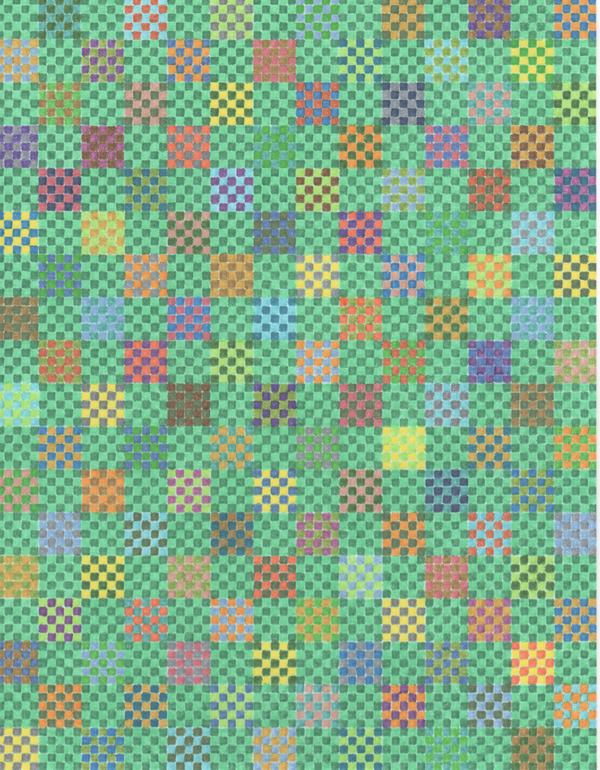 Grid Drawing (light green tiles) The Studio Sale ink on graph paper